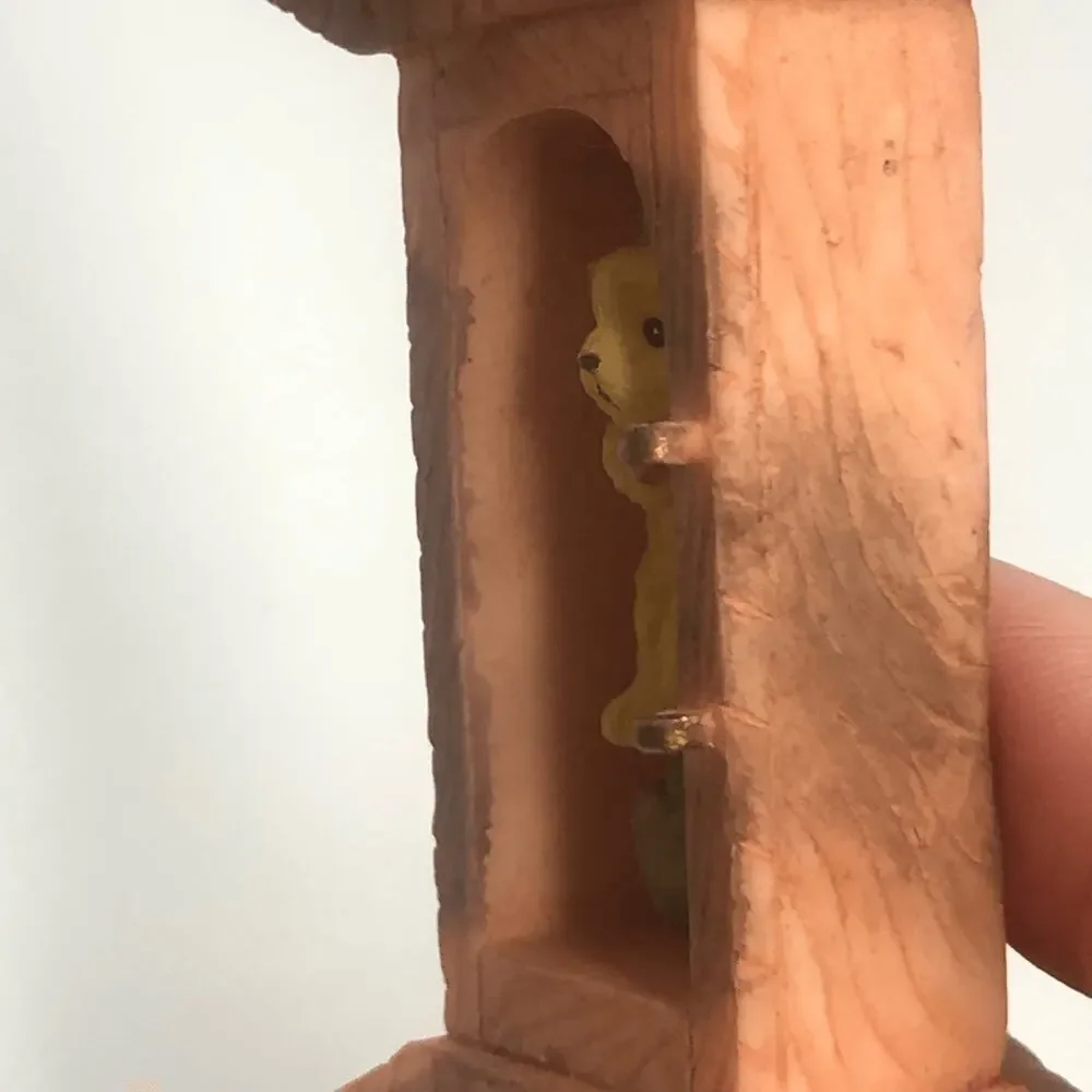 cherished teddies nutcracker suite grandfather clock as is missing door and tops
